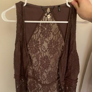 BKE vest, purple from the Buckle.